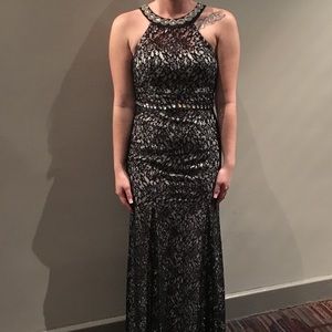 Formal gown black lace